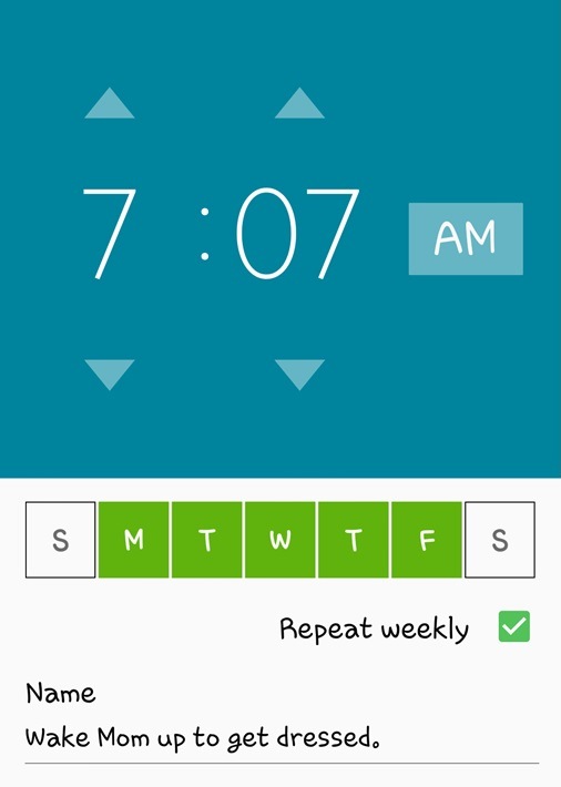 New Alarm for Mom 4.11.17